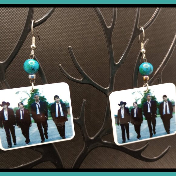 Rez Dogs Reservation Earrings Native American Turtle Island Two Spirit - Picture 2 of 3